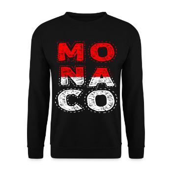 monaco - Unisex Sweatshirt - black - Front - Alina (178cm) & Michal (187cm)