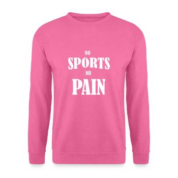 No sports no Pain Sportmuffel Anti Sport Tee - Unisex Pullover - Pink - Vorne