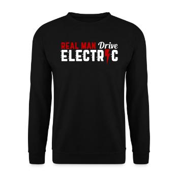 Electric car electromobility electricity gift - Unisex Sweatshirt - black - Front - Alina (178cm) & Michal (187cm)
