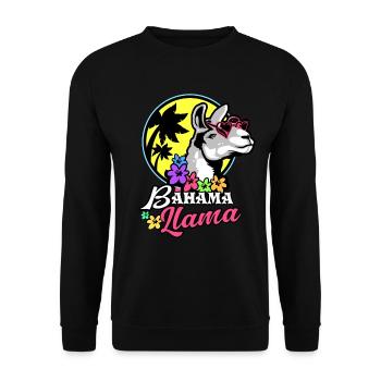 Lama - Sweat-shirt Unisexe - noir - Devant - Alina (178cm) & Michal (187cm)