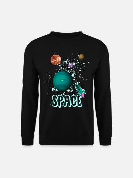 Weltraum - Rakete - Galaxie - Unisex Pullover - Schwarz