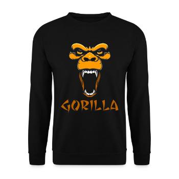 gorilla - Unisex Sweatshirt - black - Front - Alina (178cm) & Michal (187cm)