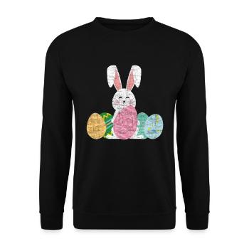 Ostern - Unisex Pullover - Schwarz - Vorne - Alina (178cm) & Michal (187cm)