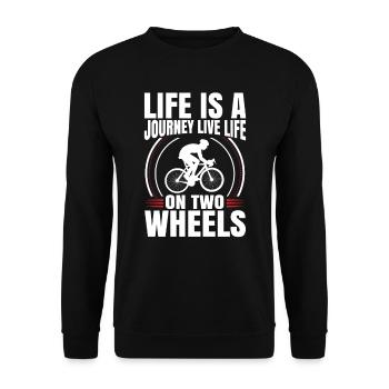 Fahrrad - Unisex Pullover - Schwarz - Vorne - Alina (178cm) & Michal (187cm)
