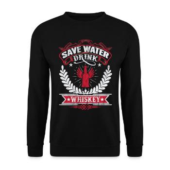 Whiskey Lustig Whiskeyliebhaber Single Malt - Unisex Pullover - Schwarz - Vorne - Alina (178cm) & Michal (187cm)