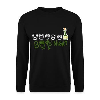 Dearadh Bronntanais Bronntaí Oíche Buachaillí - Unisex Sweatshirt - black - Front - Alina (178cm) & Michal (187cm)