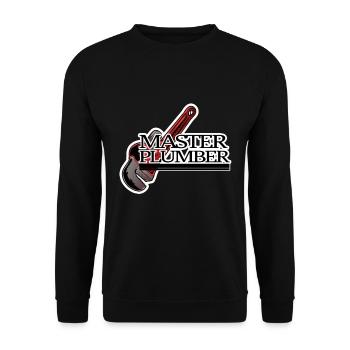 Plombier plombier - Sweat-shirt Unisexe - noir - Devant - Alina (178cm) & Michal (187cm)