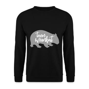 wombat - Unisex Pullover - Schwarz - Vorne - Alina (178cm) & Michal (187cm)
