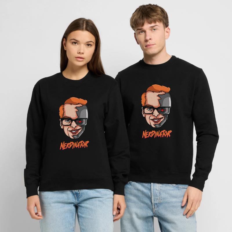 Nerdinator Ich bin ein Nerd Geek Roboter Geschenk Unisex Pullover