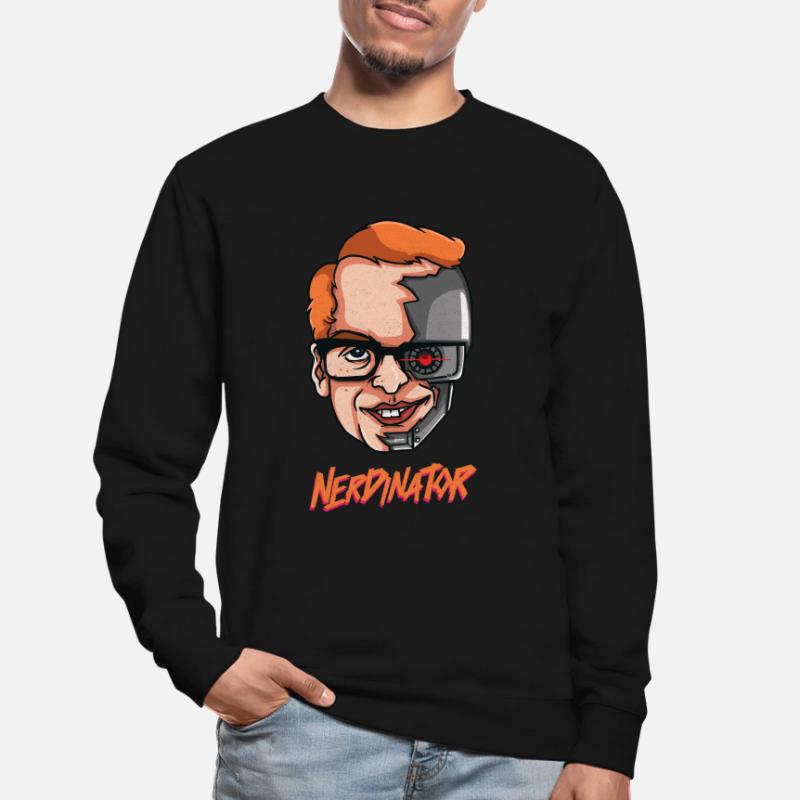 Nerdinator Ich bin ein Nerd Geek Roboter Geschenk Unisex Pullover