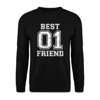 Amitiés - Sweat-shirt Unisexe - noir - Devant - Alina (178cm) & Michal (187cm)