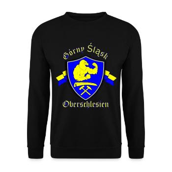 Oberschlesien - Unisex Pullover - Schwarz - Vorne - Alina (178cm) & Michal (187cm)