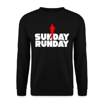 Ultramarathon Marathon Cadeaux Dimanche Dimanche - Sweat-shirt Unisexe - noir - Devant - Alina (178cm) & Michal (187cm)