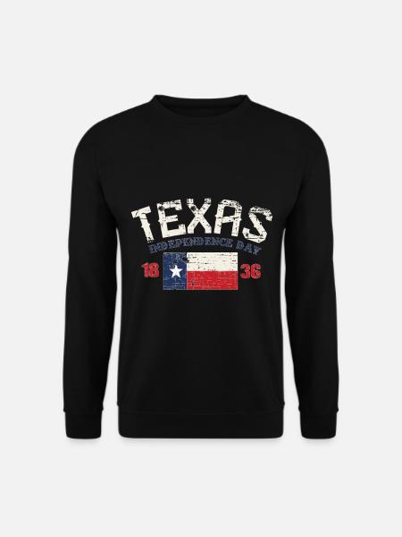 Unabängigkeitstag des Staates Texas Distressed - Unisex Pullover - Schwarz