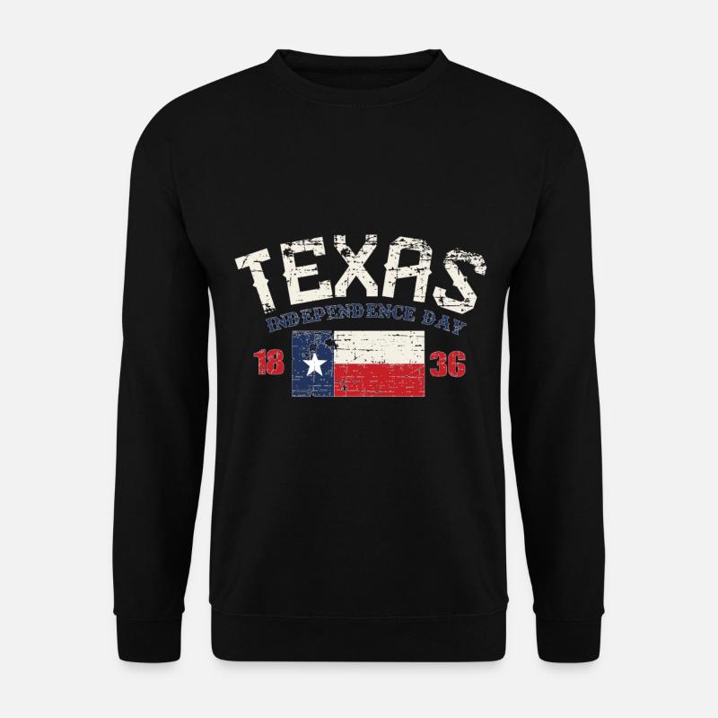 Unabängigkeitstag des Staates Texas Distressed - Unisex Pullover - Schwarz