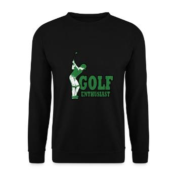 Golf - Golfen - Golfer - Unisex Pullover - Schwarz - Vorne - Alina (178cm) & Michal (187cm)