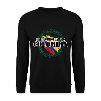 Colombia - Unisex Sweatshirt - black - Front - Alina (178cm) & Michal (187cm)