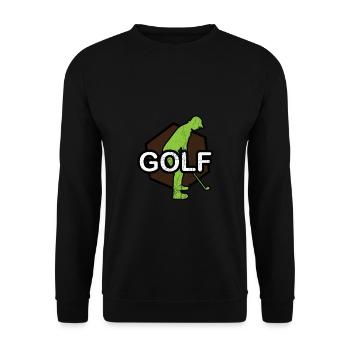 Golf - Golfen - Golfer - Unisex Pullover - Schwarz - Vorne - Alina (178cm) & Michal (187cm)