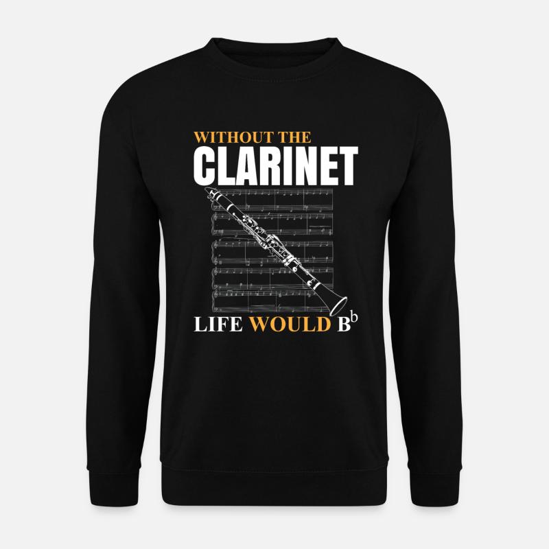 Klarinette Traurig Musikinstrument Konzert - Unisex Pullover - Schwarz