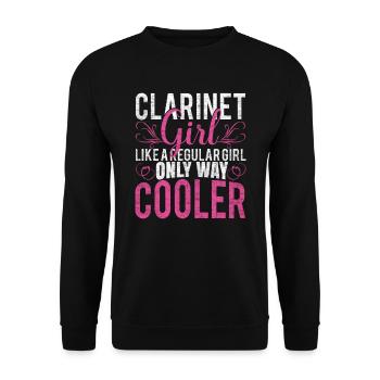 clarinet - Unisex Sweatshirt - black - Front - Alina (178cm) & Michal (187cm)