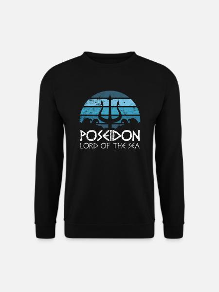 Poseidon Dreizack Griechenland Mittelmeer Geschenk - Unisex Pullover - Schwarz