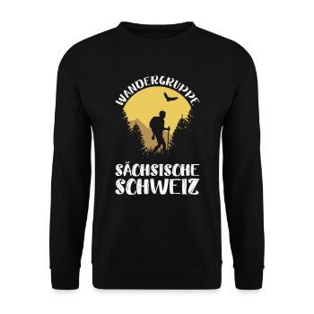 Saxon Switzerland bastide hiking Saxony gift - Unisex Sweatshirt - black - Front - Alina (178cm) & Michal (187cm)