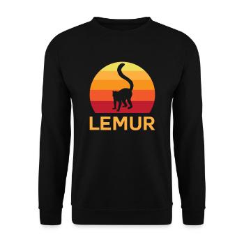Lemur - Unisex Pullover - Schwarz - Vorne - Alina (178cm) & Michal (187cm)