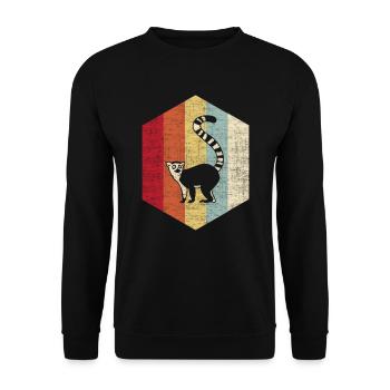 lemur - Unisex Sweatshirt - black - Front - Alina (178cm) & Michal (187cm)