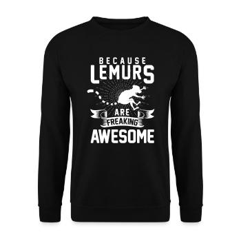 Lemur - Unisex Pullover - Schwarz - Vorne - Alina (178cm) & Michal (187cm)