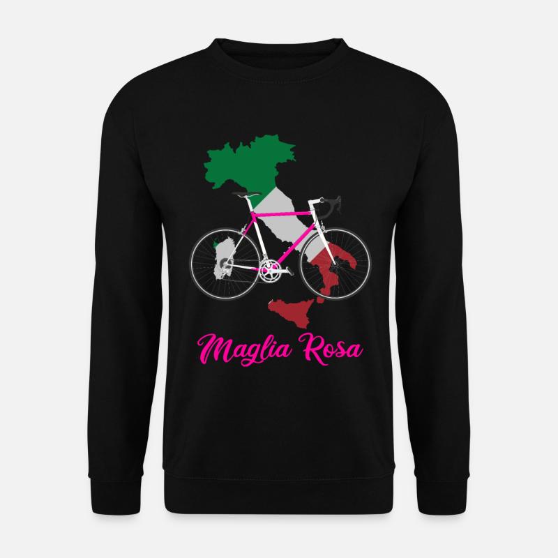 Rennrad Maglia Rosa Italiano Italien Radfahren - Unisex Pullover - Schwarz