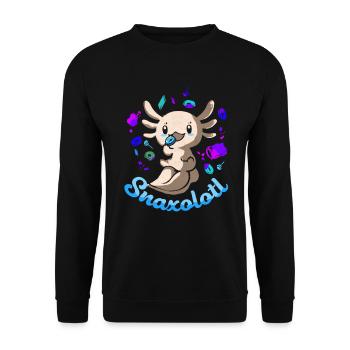 Axolotl - Unisex Pullover - Schwarz - Vorne - Alina (178cm) & Michal (187cm)