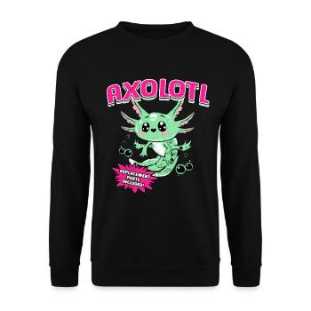 Axolotl - Sweat-shirt Unisexe - noir - Devant - Alina (178cm) & Michal (187cm)