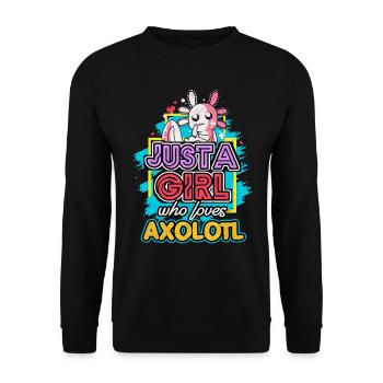 Axolotl - Sweat-shirt Unisexe - noir - Devant - Alina (178cm) & Michal (187cm)