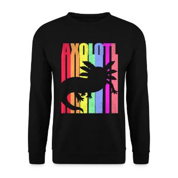 Axolotl - Sweat-shirt Unisexe - noir - Devant - Alina (178cm) & Michal (187cm)