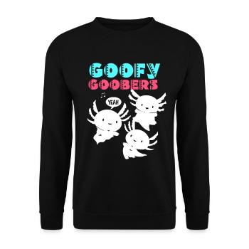 Axolotl Reptile Salamander Aquarium Kawaii Lurch - Unisex Pullover - Schwarz - Vorne - Alina (178cm) & Michal (187cm)