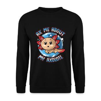Axolotl - Unisex Pullover - Schwarz - Vorne - Alina (178cm) & Michal (187cm)