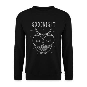 hibou - Sweat-shirt Unisexe - noir - Devant - Alina (178cm) & Michal (187cm)