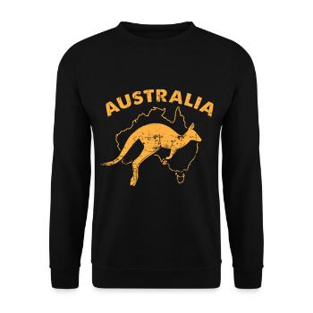 Australia - Unisex Sweatshirt - black - Front - Alina (178cm) & Michal (187cm)