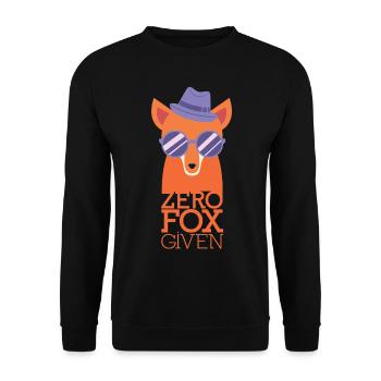 Zero Fox Given - Lustiges fuchsiges Geschenk - Unisex Pullover - Schwarz - Vorne - Alina (178cm) & Michal (187cm)