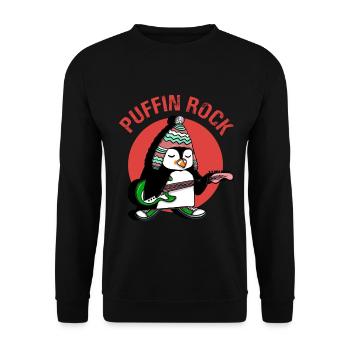 Papageientaucher - Unisex Pullover - Schwarz - Vorne - Alina (178cm) & Michal (187cm)