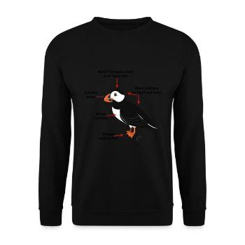 puffin - Unisex Sweatshirt - black - Front - Alina (178cm) & Michal (187cm)
