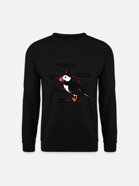 Papageientaucher - Unisex Pullover - Schwarz