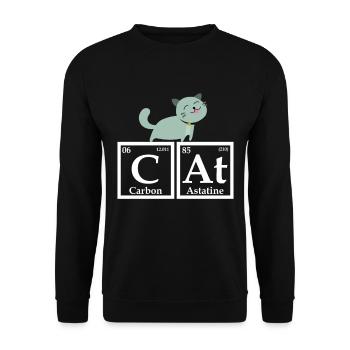 Chat comme éléments chimiques - Sweat-shirt Unisexe - noir - Devant - Alina (178cm) & Michal (187cm)