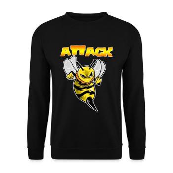 Abeille et miel - Sweat-shirt Unisexe - noir - Devant - Alina (178cm) & Michal (187cm)