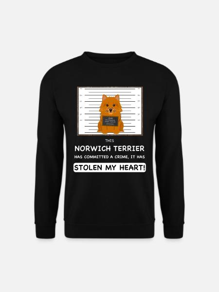 Norwich Terrier Mugshot - Unisex Pullover - Schwarz