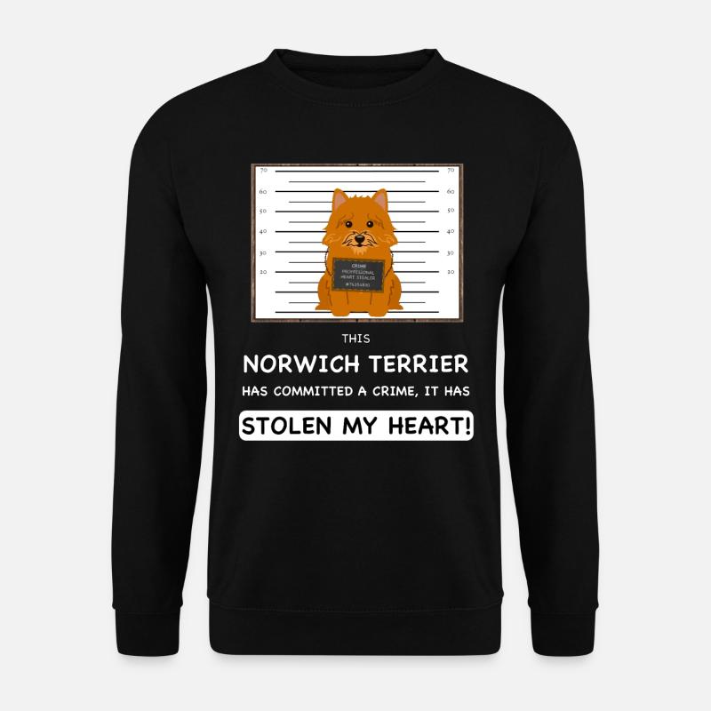Norwich Terrier Mugshot - Unisex Pullover - Schwarz