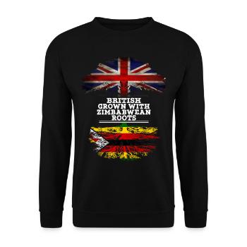 Britannique cultivé avec des racines zimbabwéennes - Sweat-shirt Unisexe - noir - Devant - Alina (178cm) & Michal (187cm)