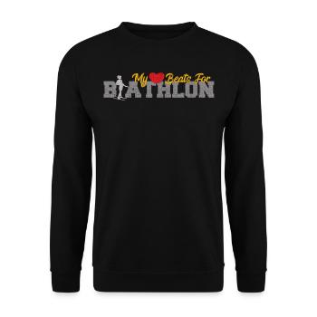 Biathlon Biatlon - Unisex Sweatshirt - black - Front - Alina (178cm) & Michal (187cm)