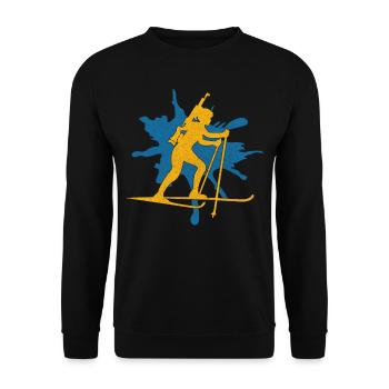 Biathlète biathlon - Sweat-shirt Unisexe - noir - Devant - Alina (178cm) & Michal (187cm)