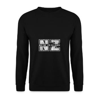 Neuseeland - Unisex Pullover - Schwarz - Vorne - Alina (178cm) & Michal (187cm)